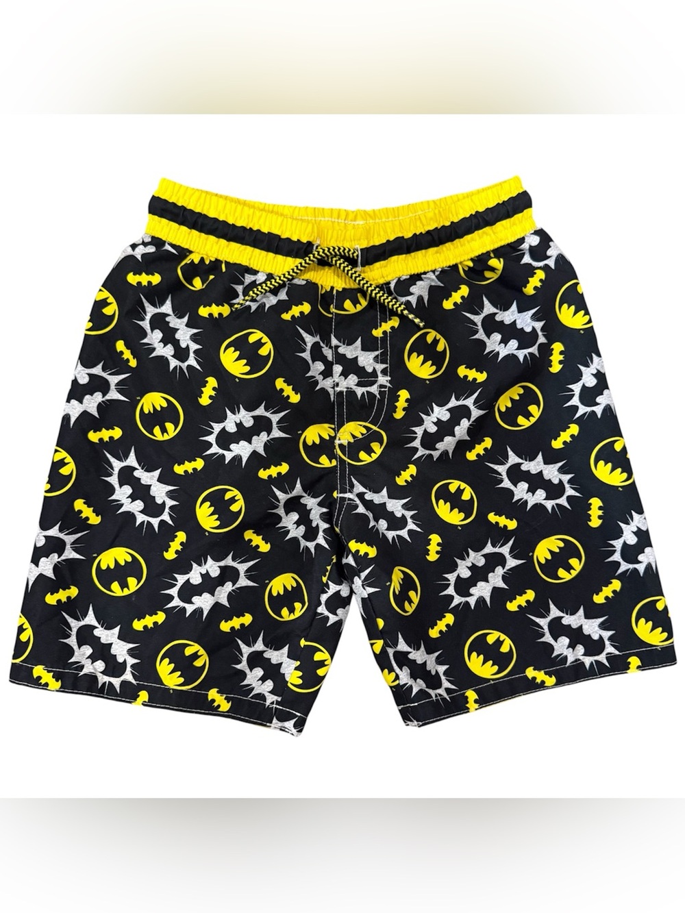 Dreamwave Batman Swim Trunks Boys Size S Black Yellow